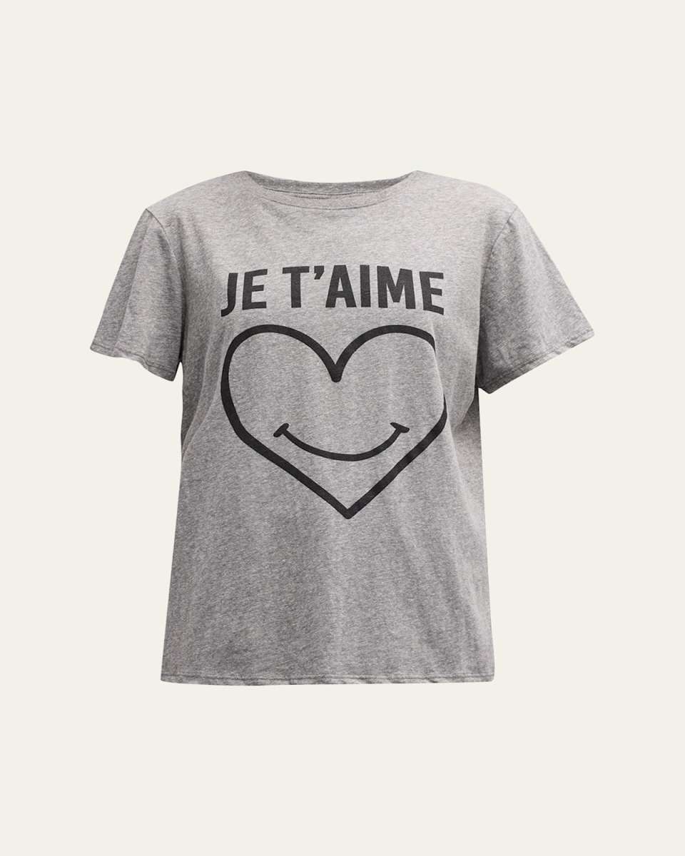 Smiling Heart Heathered Graphic T-Shirt